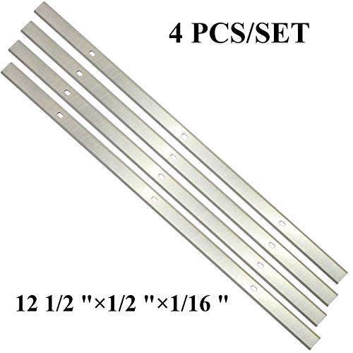 Planer Blades Knives for Delta 22-560 22-562 22-565 TP400LS Craftsman 21758 Wen 6550 Triton TPT125 Grizzly TP305 Porter Cable PC305TP 12.5 Inches HSS Replacement 4pcs - Thumbnail 2