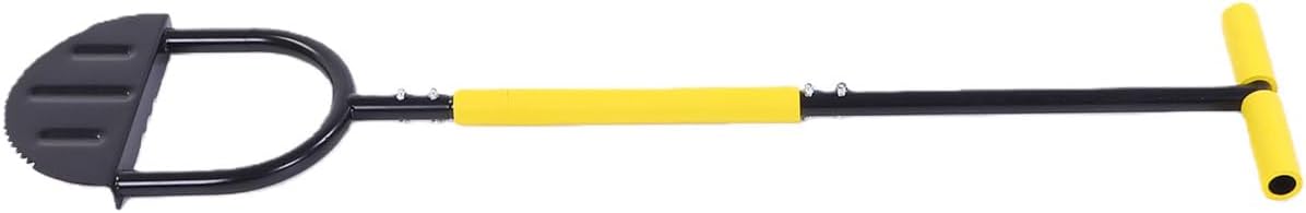 BRRNOO Professional Half Moon Lawn Edger Manual Grass Edging Tool with 42 Inch Long Handle and 9 Inch Wide Footplate for Garden Landscaping Sidewalks Driveways High Carbon Steel