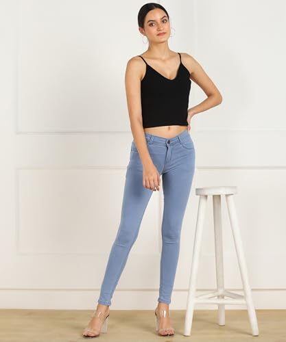 Nifty Women's Denim Stretchable Slim Fit Jeans (Jean_PLN_Grey_28)