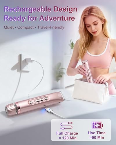 Bikini Trimmer for Women, 2-in-1 Electric Shaver, Electric Razors for Women - image 6