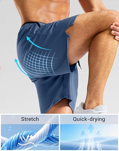 Image of G Gradual Men's Gym Workout Shorts Zipper Pockets 5 inch / 7 inch Quick Dry Breathable Runing Athletic Short for Men