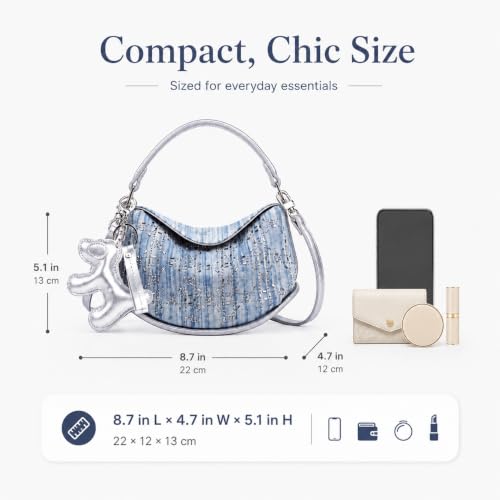 Image of Shoulder Purse for Women, Leather Women's Handbag Y2k Aesthetic Coquette Shoulder Bag Hobo Punk Trendy Ladies Purse
