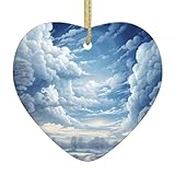 Accessoires standardisés : ce pendentif en céramique BROLEO en forme de cœur imprimé neige lourde est livré avec 1 carreau en céramique pré-percé en forme de cœur et 1 câble métallique doré par lot, répondant aux besoins de décoration de suspension et d'utilisation immédiate.