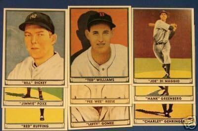 1941 Playball Baseball Card Reprint Set Mlb 72 Cards Ted Williams Joe Dimaggio