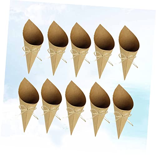 VILLCASE 50 Peças Recipientes De Confete Envoltório Adorno De Em Formato Cônico Decoração De Design