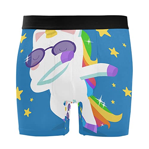 Bóxer para hombre de unicornio arcoíris pack de 2 calzoncillos elásticos