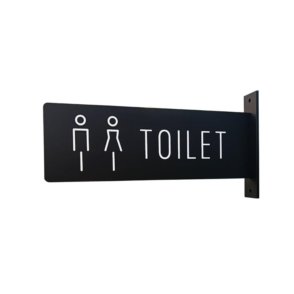 Nowoczesna Akrylowa Tabliczka WC 30×10cm Mężczyźni Kobiety Drzwi | Uniwersalne Oznaczenie Toalety, Trwały Kolor, Dekoracja Przestrzeni Publicznych(Signs 1)