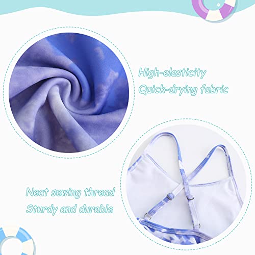 Girls One Piece Swimsuits Tie Dye Bathing Suit Hawaiian Summer Swimwear for Girls 3-16 Years4