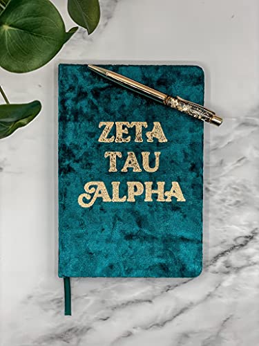 Carnet ZTA en velours idéal pour vos notes de cours et réunions de sororité - 2