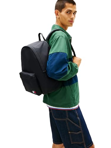 Image of Tommy Jeans Men's Essential Daily Ripstop Backpack, BLACK One Size