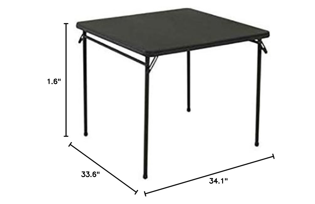 Cosco 14-619-BLK1 Black Square Folding Table 34x34 product thumbnail 3