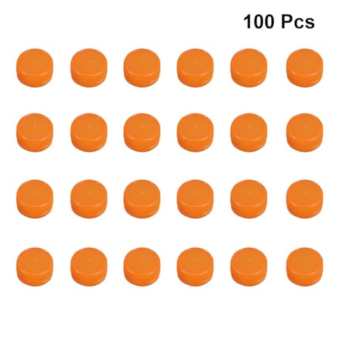 Image of Healifty Diy Bottle Caps 100 Pcs Small Reusable Plastic Drink Bottle Covers 1.18 Inch Diameter for Kids Art Projects Home Education and Craft Activities