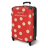 NoBoringSuitcases.com® Maleta de Viaje 67 cm 72L Personalizada - Maleta Rígida con Ruedas, Apta para 20 kg de Equipaje con Motivo de Lunares en 6 Colores