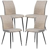 chaise simili cuir noir conforama Design confortable : le design confortable des chaises de salle à manger rembourrées avec dossier haut et légèrement incurvé offre plus de confort d'assise