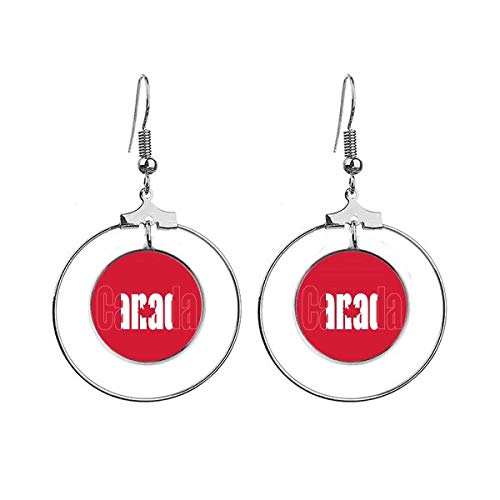 Boucles d'oreilles Canada pendantes style Art déco pour look quotidien argenté
