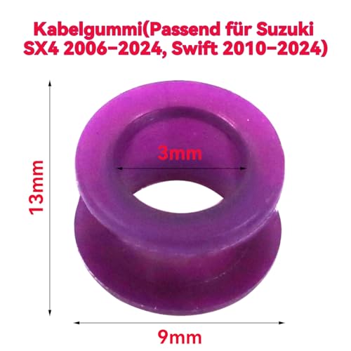 2X Seilzug Gummikabelbuchse für Schaltgestänge, passend für Suzuki SX4 2006-2024 Swift 2010-2024 – Ersatzteil Schaltgetriebe