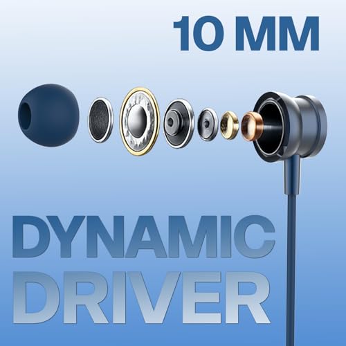 Image of Amkette Trubeats M15 Type C Earphones with Mic, 10mm Drivers, 3 Button Control, AI Assistants, Ergonomic Earbuds Compatible with Smartphones, Tabs & Laptops, Type C Headphones, 1.2m Cable