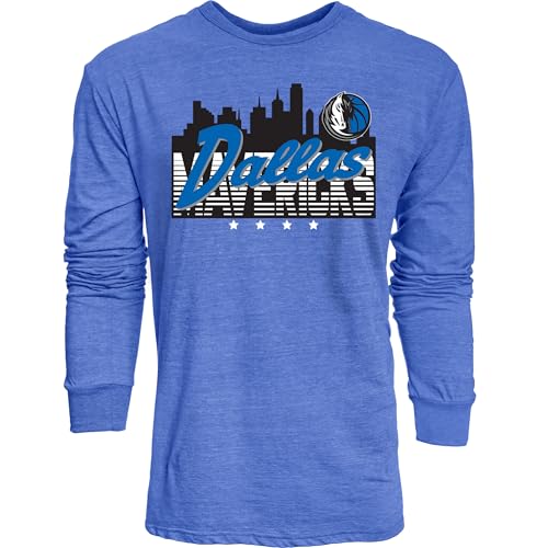 Dallas Mavericks NBA Officially Licensed Tri-Blend Long Sleeve T-Shirt Flyline, Medium