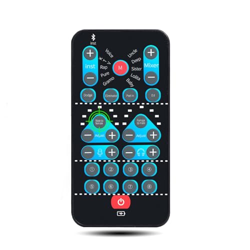 Live Sound Card with 8 Sound Effects, Mini Voice Changer for Podcast for Live Streaming on Phone Computer, Handheld Sound Card