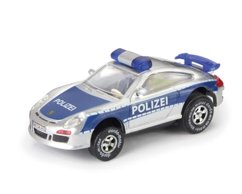 Darda 50341 Auto Porsche GT3 Polizei blau/Silber, Rennauto mit...