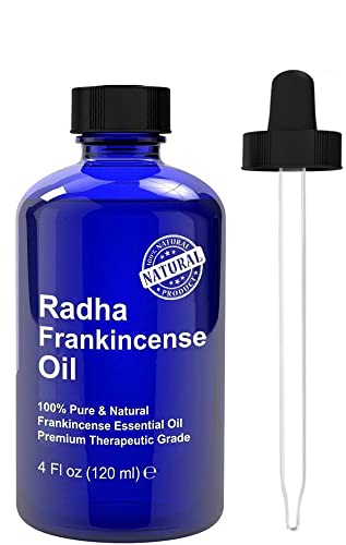 Radha Beauty Frankincense Essential Oil 4 Oz - 100% Pure & Therapeutic Grade, Steam Distilled For Aromatherapy And Relaxation. #TOP2
