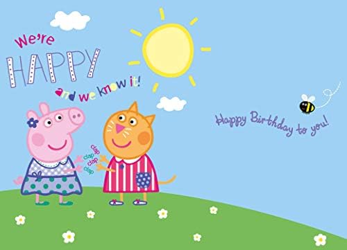 Peppa Pig Girl Age 2 Birthday Card with Badge, Multi Colour, 145 x 200mm, PG002