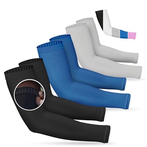 Image of SportsTrail Cooling Arm Sleeves for Men & Women - Breathable, UV Sun Protection, Sports Arm Sleeves for Women, Men & Youth