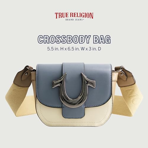 True Religion Women's Crossbody Bag, Mini Flap Adjustable Shoulder Handbag Purse with Horseshoe Logo2
