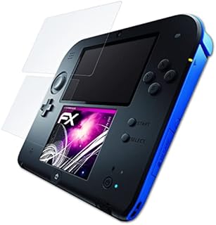 atFoliX Glasfolie kompatibel mit Nintendo 2DS Panzerfolie, 9H Hybrid-Glass FX Schutzpanzer Folie (1er Set)