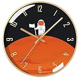 LSSOAZZVVN European Style Ultra silencioso dormitorio nórdico sala de Estar dibujos animados Cielo estrellado ni?os reloj de pared reloj de cuarzo (Color : B Size : 30cm) (C 25cm)