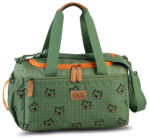 Glühwürmchen FABRIZIO Sporttasche Kinder Reisetasche blau rot grün 35 x 21 x 18 (Khaki/Schilf)