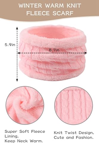 Peecabe Baby Beanie Fall Winter Toddler Knit Hat Scarf Glove Set Pompom Beanie Hat Fleece Neck Warmer3