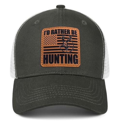 Image of Mens Hat Snapback Trucker Hats Outdoor Gifts for Men Dad Husband Father's Day Leather Pattern Baseball Cap
