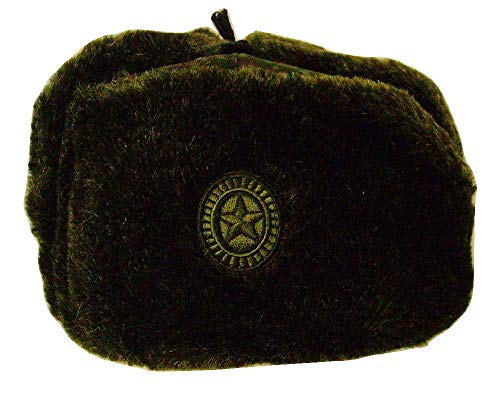 Sombrero Ushanka verde de oficial del Ejército Rojo soviético Vintage Sombrero Ushanka verde de oficial del Ejército Rojo soviético Vintage