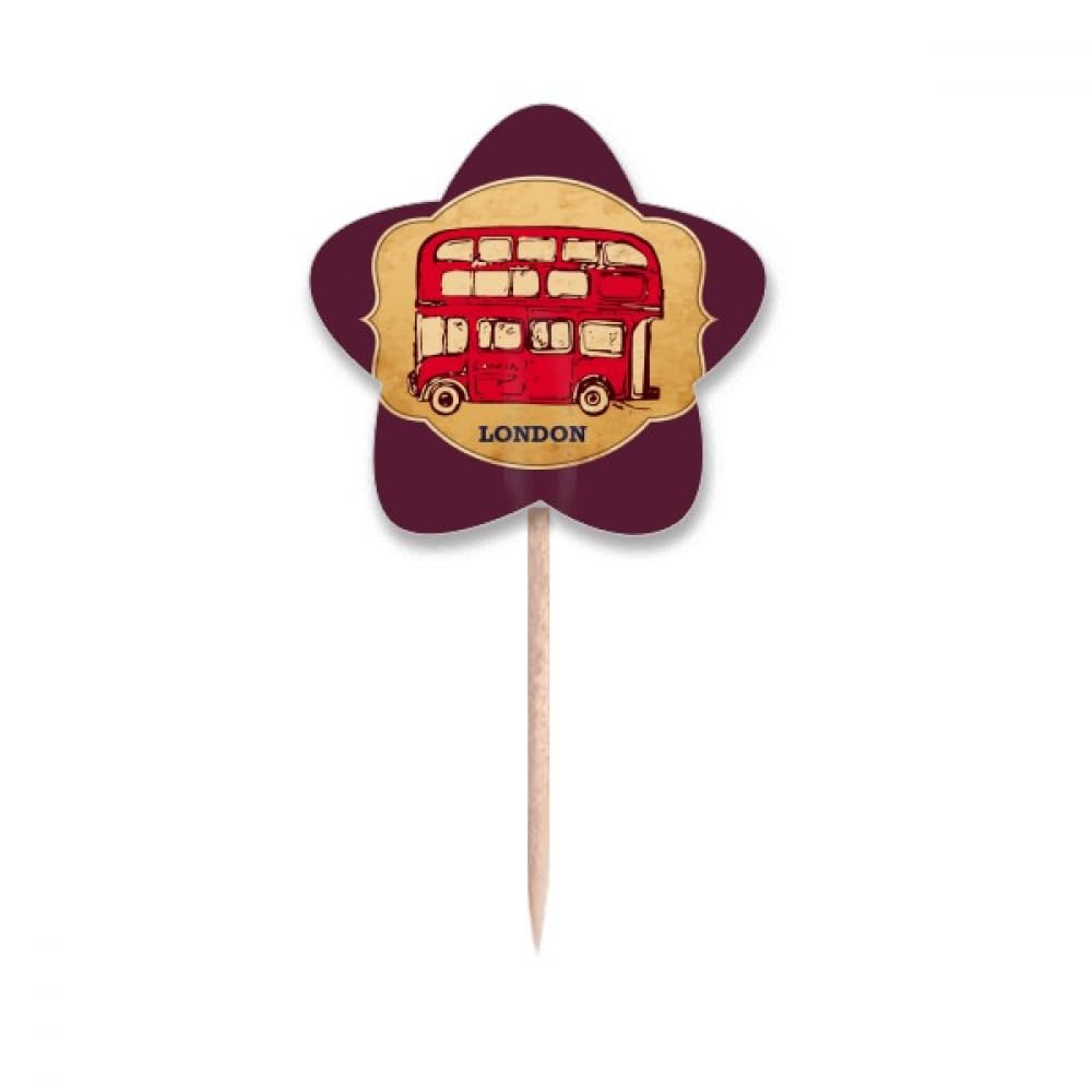Drapeau Londres cure-dent déco et parapluie rouge pour gâteau d'anniversaire et muffin