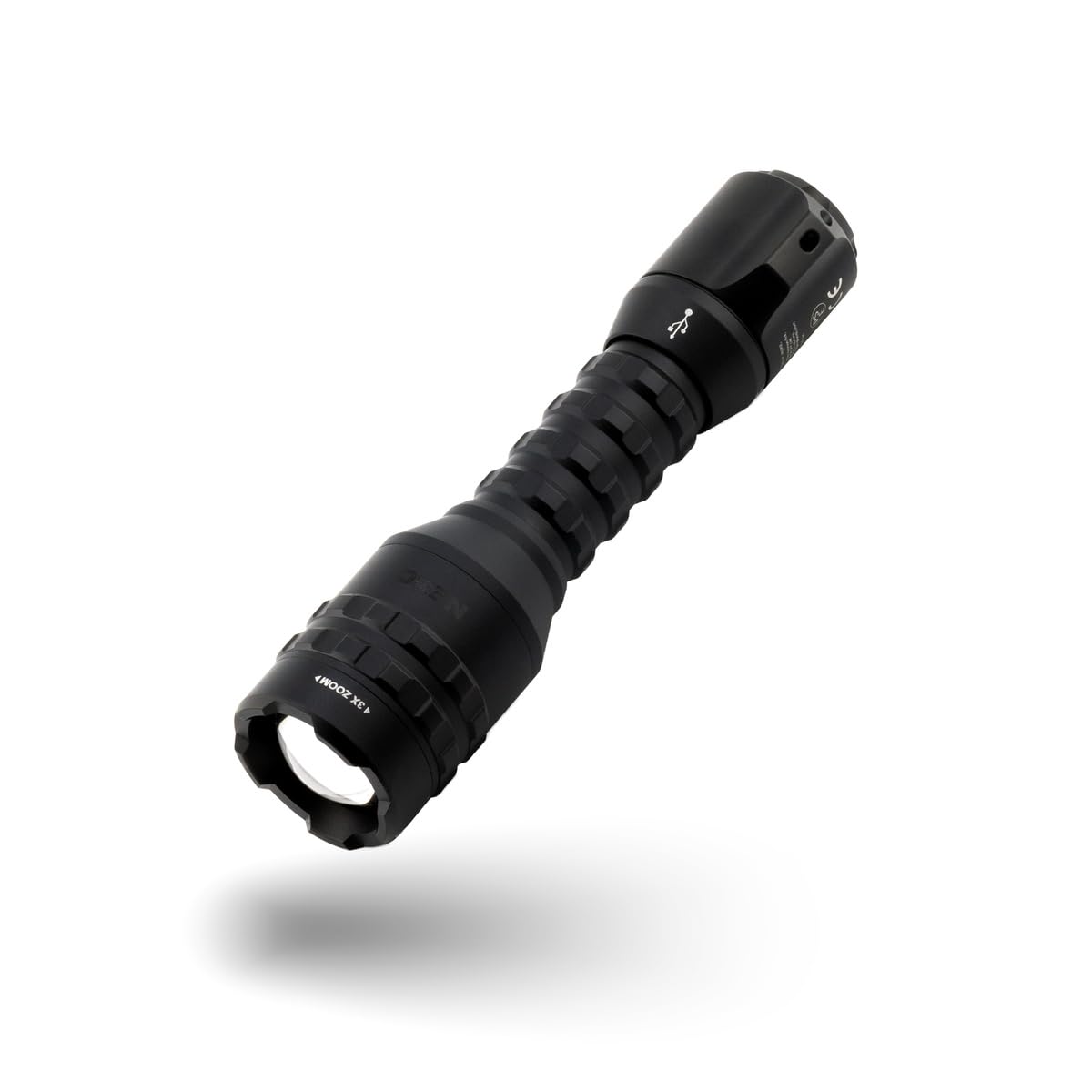 Nebo Black Davinci 800L Rechargeable Led Flashlight With 800 Lumens, 4 Light Modes, Usb-C Fast Charging, Water Resistant, Impact Resistant, Power Memory, Compact Design For Camping (Black)