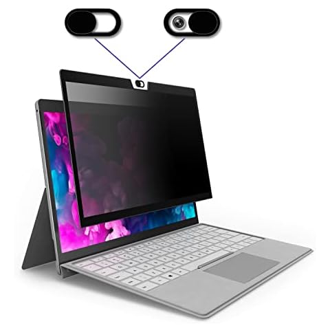 EZ-Pro Screen Protector Privacy Filter for Surface Pro 7 Plus, Pro 7, Pro 6, Pro 5th Gen (2017) (LTE), Pro 4, Comes with Camera Cover Slide, Provide Privacy, Anti-Blue Light and Anti-Glare Cover