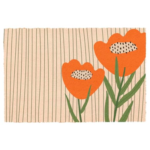 FNDMCTPS Funny Coir Doormat Welcome Front Porch Patio Decor Mat for The Entrance Way Outdoor Rug with Heavy-Duty Non Slip Outside Matt 23.6 x 15.7inch
