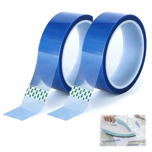 LANAFAY 2 Rollos Cintas Adhesiva, 20 mm x 33m Cinta Aislante, Película de Poliimida Cinta Termica Sublimacion, Cinta...
