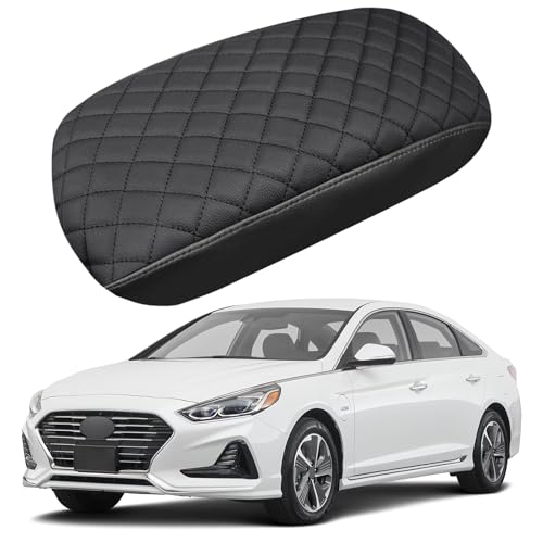 Image of Center Console Armrest Cover for Hyundai Sonata 2015 2016 2017 2018 2019 Fully Covered Anti-Scratch Protector Interior Accessories