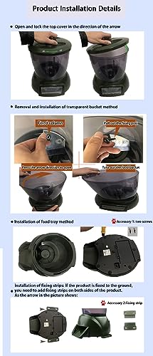 xixibuy Teich Fish Feeder, Teich Futterautomat, Automatic Fishfeeder, Auto-Teich-Fischfutterspender, Automatischer Futterspender für Teichfische für den Außenbereich(4.5L-batteriebetrieben) – Bild 4