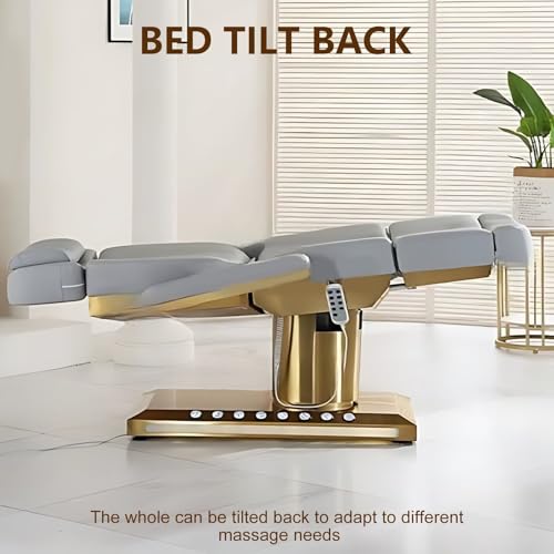 Larnavo Massage Table-Electric Massage Table with Grey High-End Luxury Style, SPA Beauty Bed Includes Smart Lifting, Tilt Back Adjustment, Thermostatic Heating - Image 5