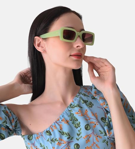 SDINM Retro Rectangle Sunglasses for Women 90s Tinted Lens Sun Glasses4