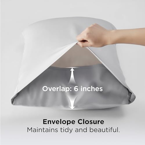 Image of Bedsure Pillow Cases Standard Size Set of 2, 100% Rayon Derived from Bamboo