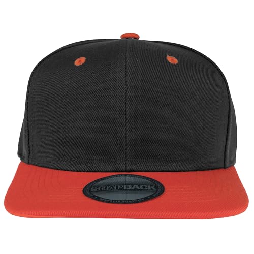 Image of Gelante Plain Blank Flat Brim Adjustable Snapback Baseball Caps LOT 6 Pack