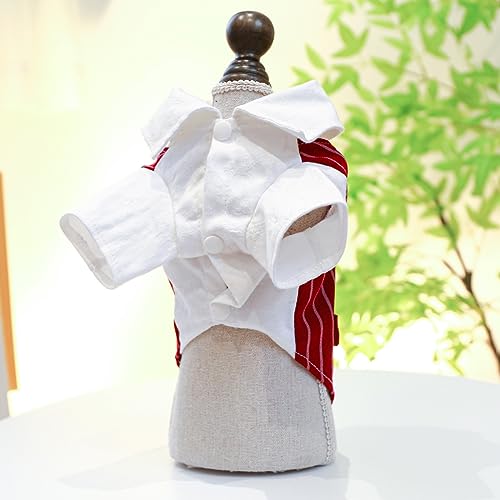 Camisa de Boda para Perro HDKUW Tuxedo Formal M Borgoña miniatura 3