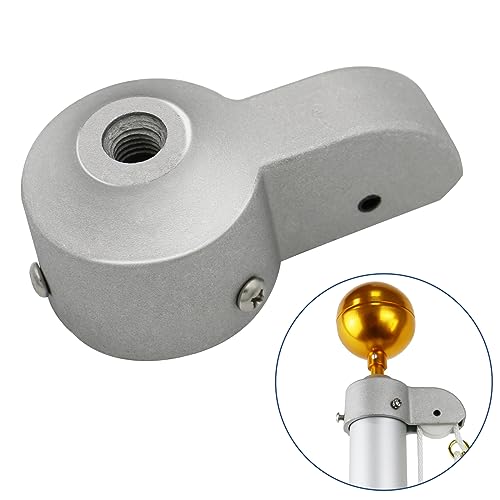 NQ Flag Pole Truck with Nylon Pulley for 1.6 to 2 Diameter USA Flag Poles Heavy Duty Flag Pole Halyard Truck Aluminum Alloy Flag Pole Truck (2 Sliver)