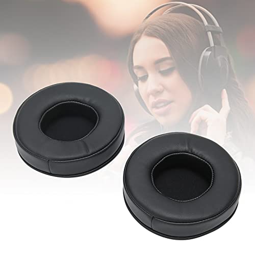 ASHATA Universal Headphone EarPads Replacement, Headphone Ear Pad 95mm Universal Comfortable Headphone Cushion Replacement Black - Image 2