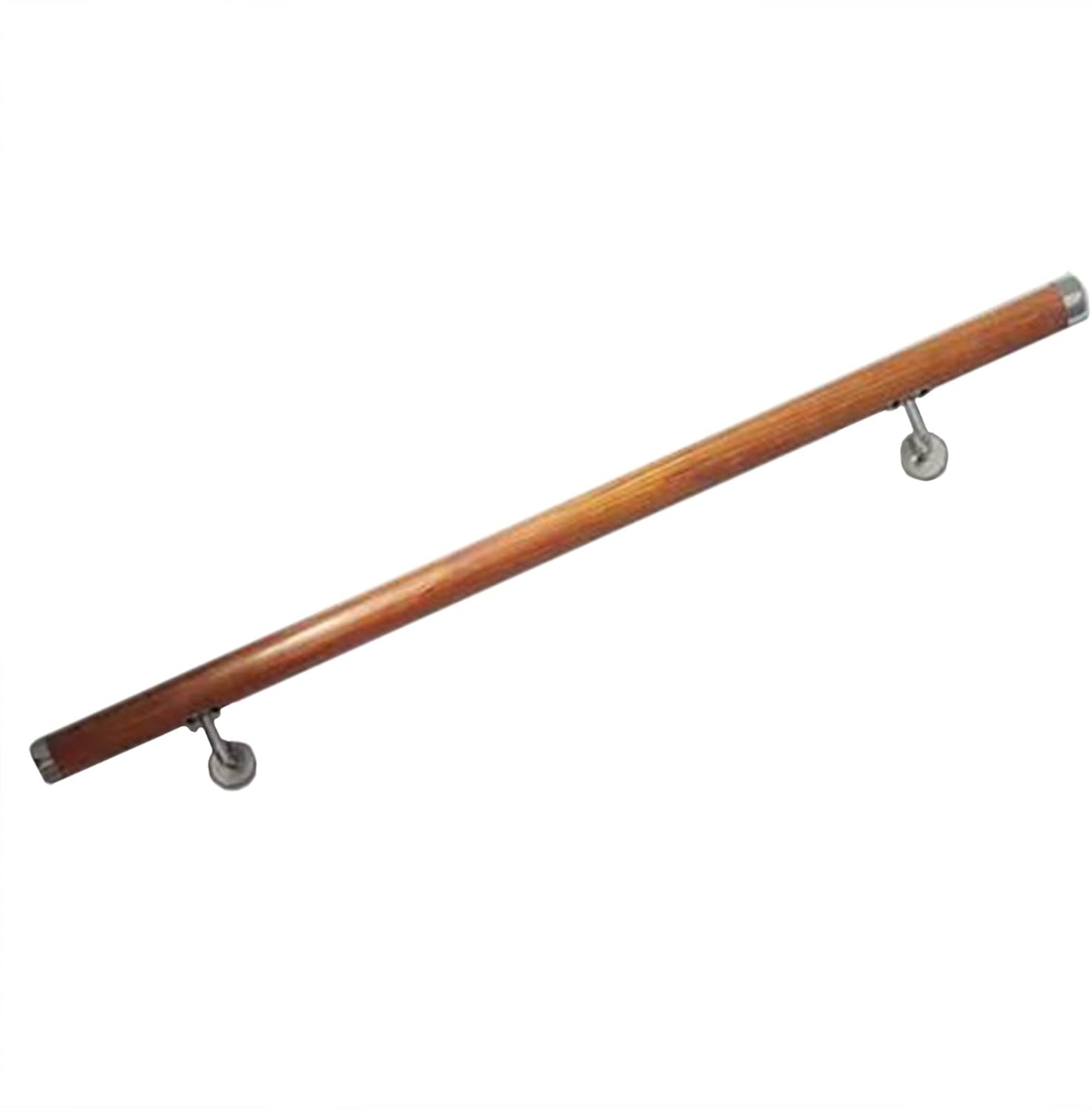 Staircase Handrails Stair Railing Round Indoor Railings for Steps, Universal Handrails with Flush Endcaps, Stairway Grab Bar for Attic Promenade Villas Safety(Natural,50cm/1.6ft Length)