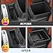 BIBIB0 2Pack for 2025 Kia Carnival Center Console Organizer 2025 Kia Carnival Console Armrest Tray+2025 Carnival Center Console Cup Holder Rear Tray 2025 Carnival Insert Glove Pallet Organizer